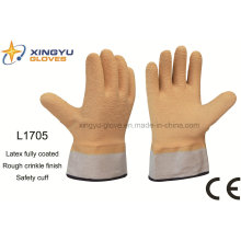 Jersey Liner Latex Fully Coated Safety Cuff Work Glove (L1705)